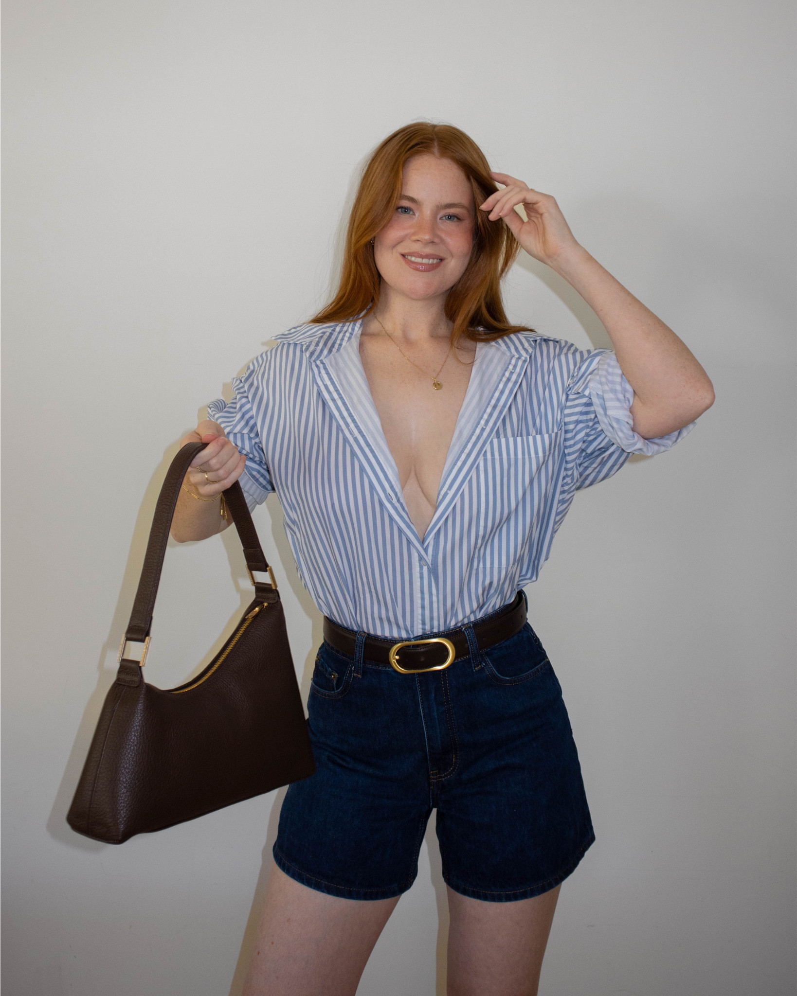 A classic outfit combo: an oversized striped shirt and indigo denim shorts (both pieces I’ve had in my wardrobe on repeat for years!).

#LTKsummer #LTKaustralia #LTKjeans