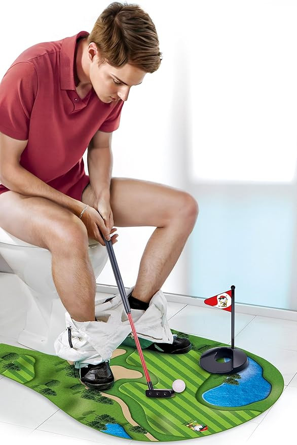 Toilet Golf, Toilet Golf Game Mini Golf - Gag Gifts for Men - Funny Dad Gifts, Funny Gifts for Me... | Amazon (US)