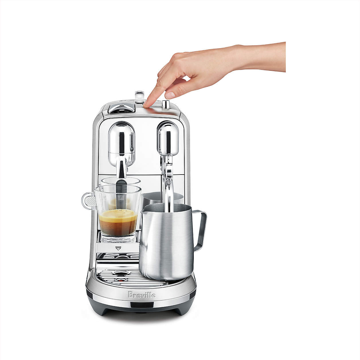 Nespresso by Breville Brushed Stainless Steel Creatista Plus Espresso Machine + Reviews | Crate &... | Crate & Barrel