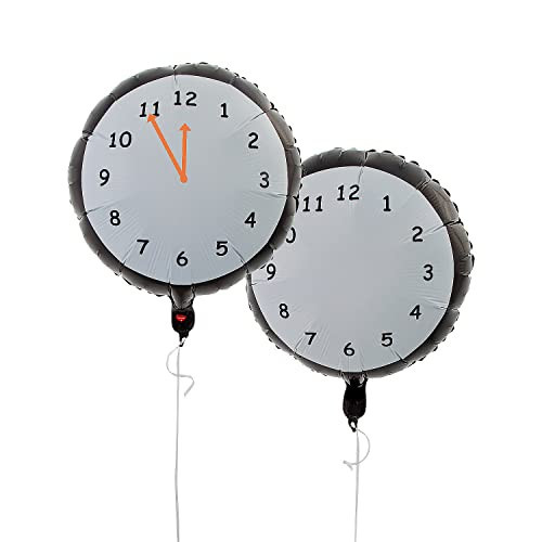New Year’s Eve Countdown Clock Mylar Balloons, 6 Pieces | Amazon (US)