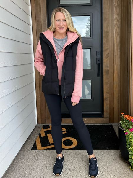The best atheleisure outfit! I’m wearing this hoodie and vest over a pair of leggings for the best fall outfit!

#LTKfindsunder50 #LTKGiftGuide #LTKstyletip