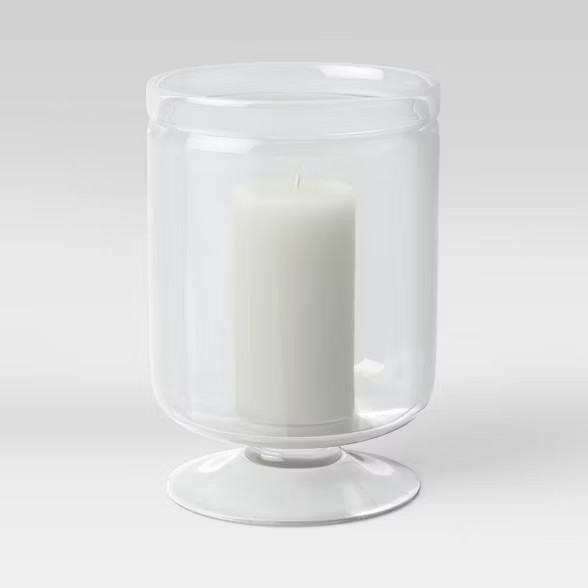 11" x 7.8" Glass Hurricane Candle Holder - Threshold™ | Target