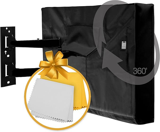 Outdoor TV Cover 52" - 55" - with Bottom Cover - The Best Black Quality Weatherproof and Dust-Pro... | Amazon (US)