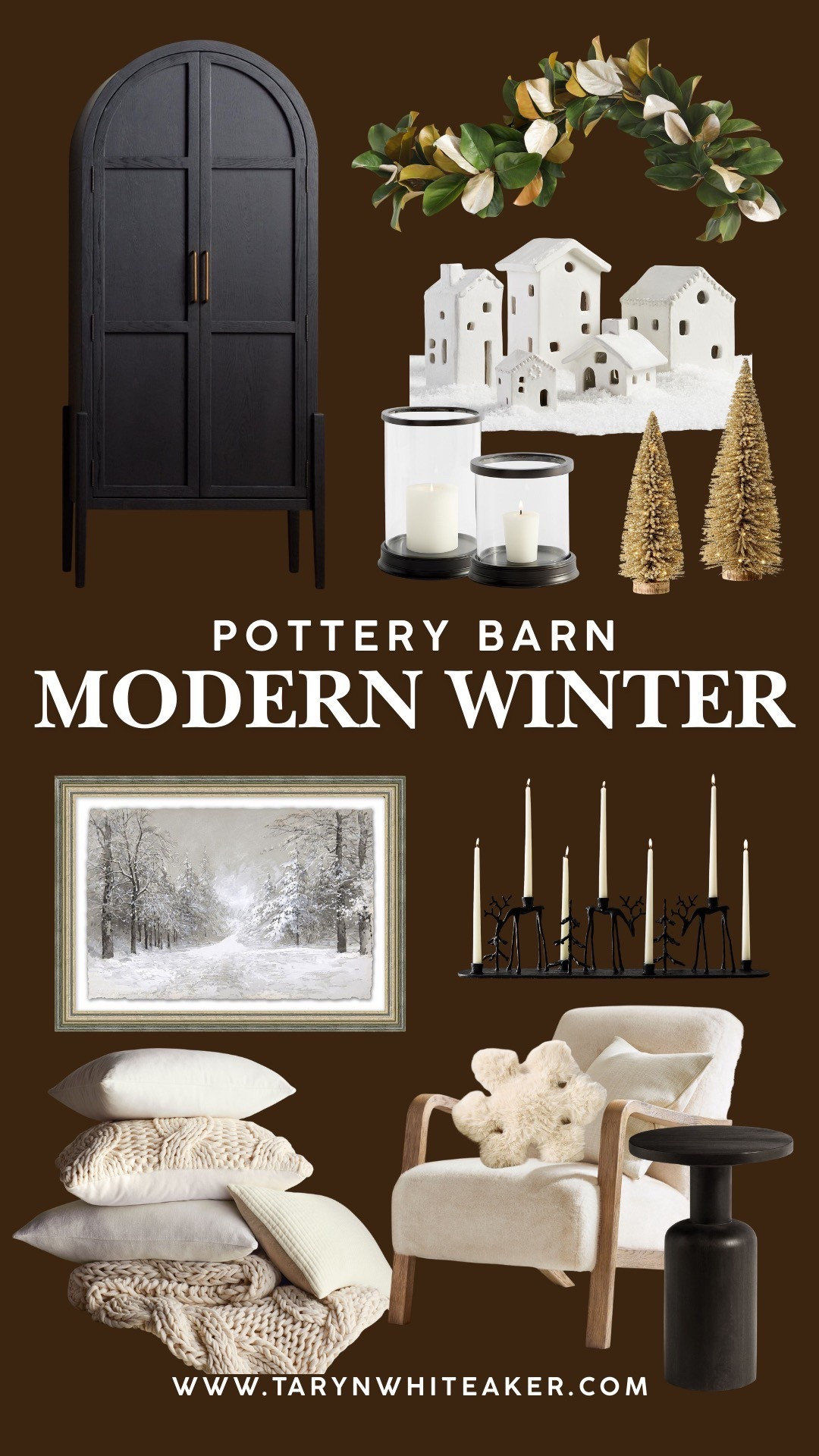 Modern winter decor inspired by Pottery Barn. Soft neutrals, cozy textures, warm wood tones, and classic black accents that create a calm, elevated winter look. These pieces transition beautifully from holiday to everyday.

#LTKSeasonal #LTKHome #LTKHoliday