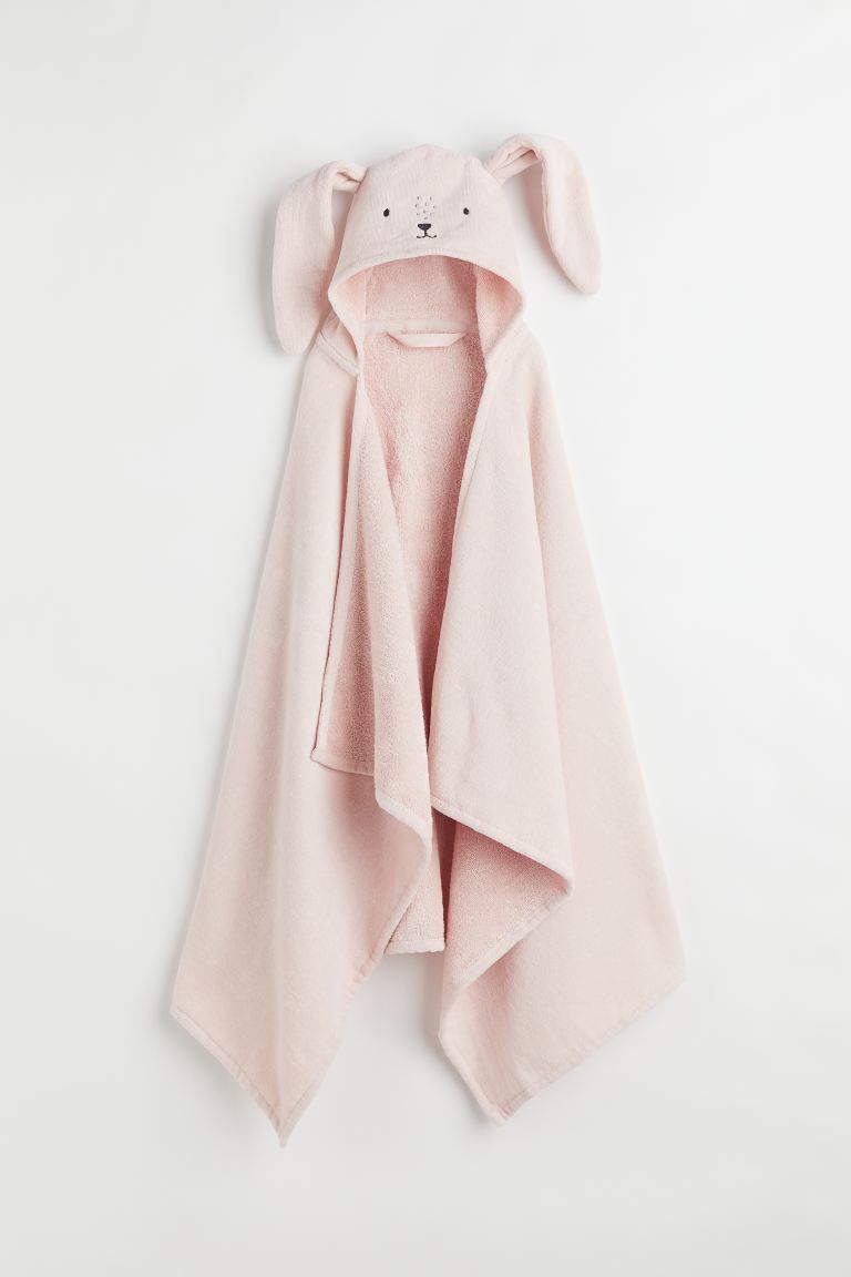 Hooded Bath Towel - Light pink/rabbit - Home All | H&M US | H&M (US + CA)