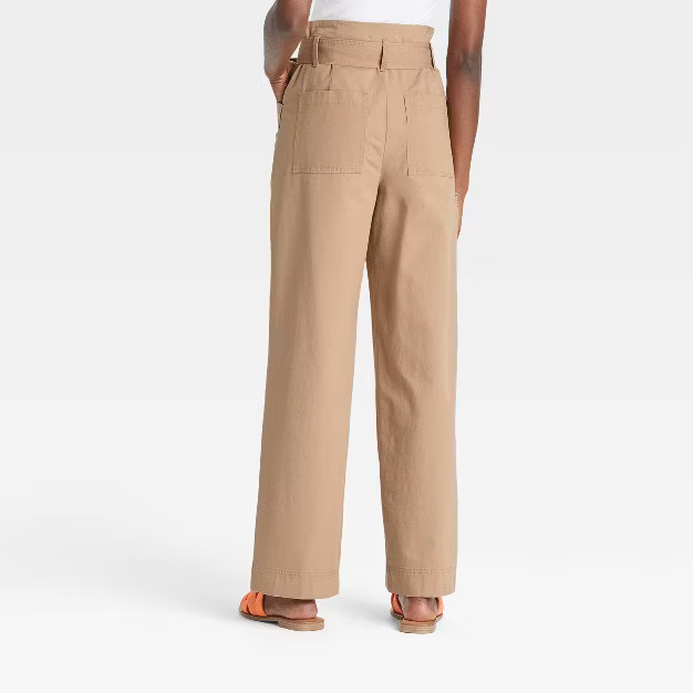 Women's High-Rise Wide-Leg Paperbag Pants - A New Day™ | Target