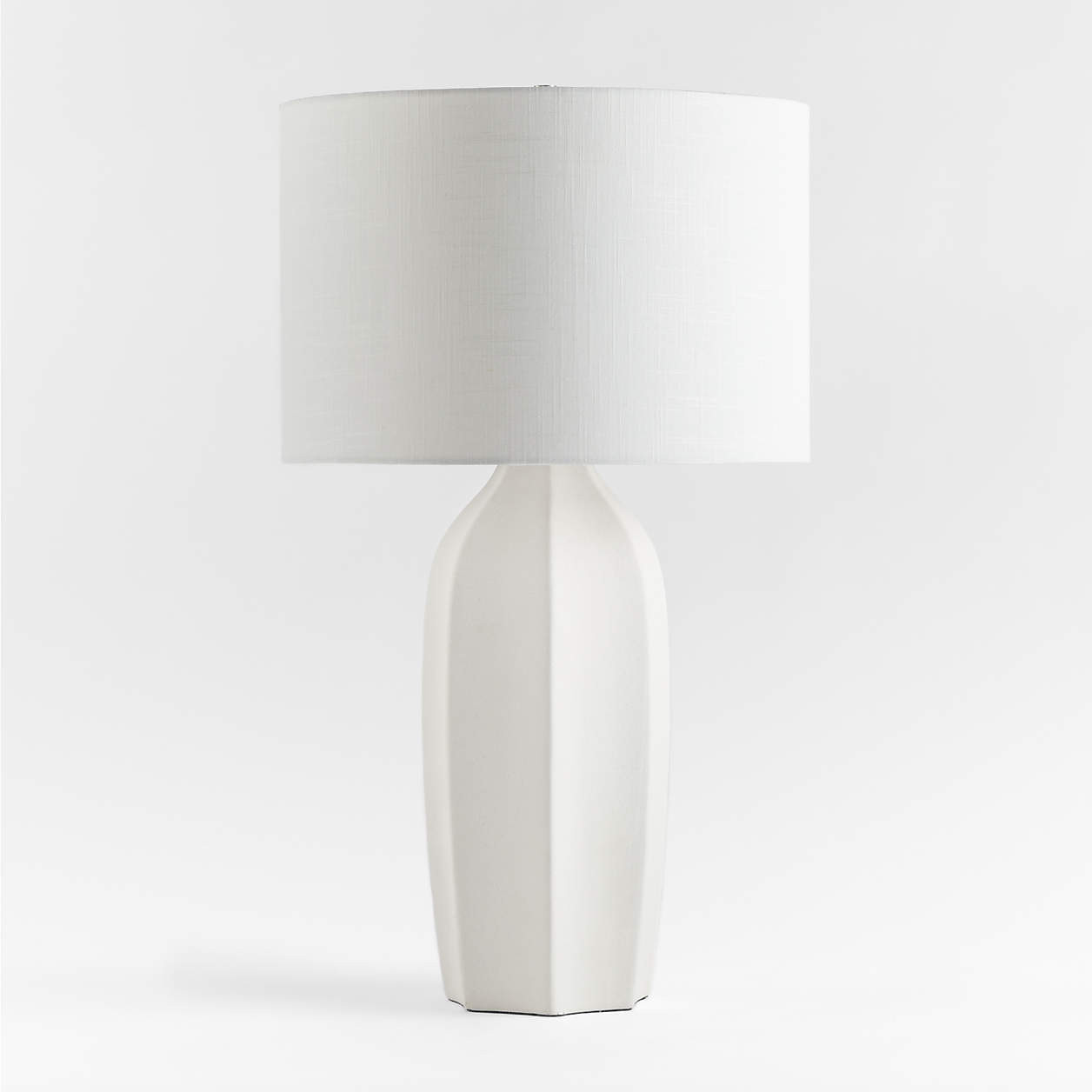 Amaryllis Small White Ceramic Table Lamp Bedroom Lighting + Reviews | Crate & Barrel | Crate & Barrel