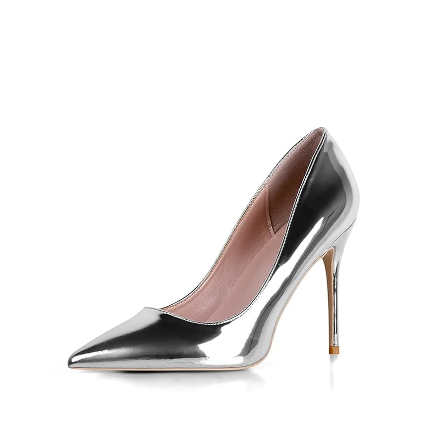 Elisabet Tang High Heels, Womens Pointed Toe Slip on Stilettos Party Wedding Pumps Basic Shoes | Amazon (US)