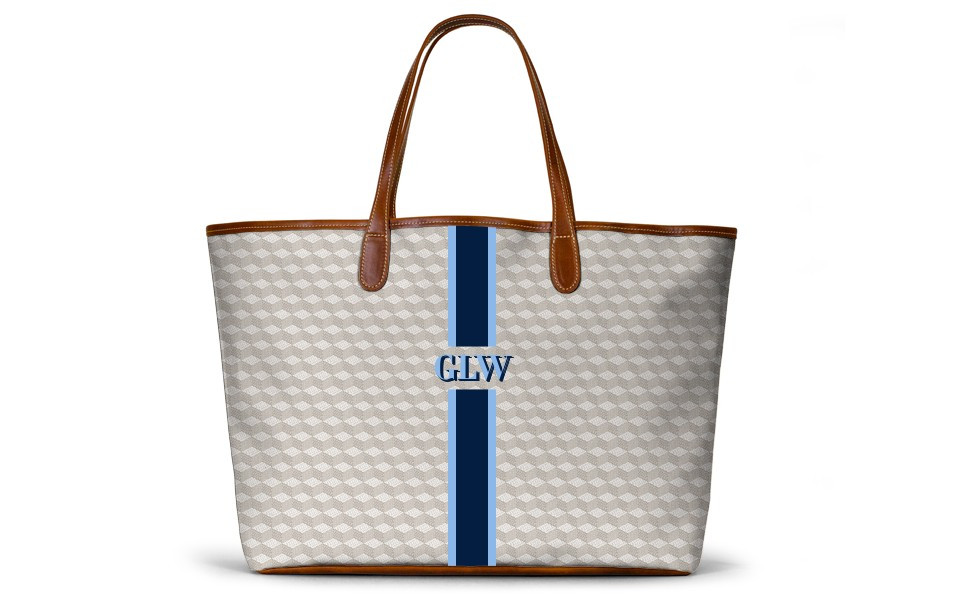 St. Anne Tote - Monogram Stripe | Barrington Gifts