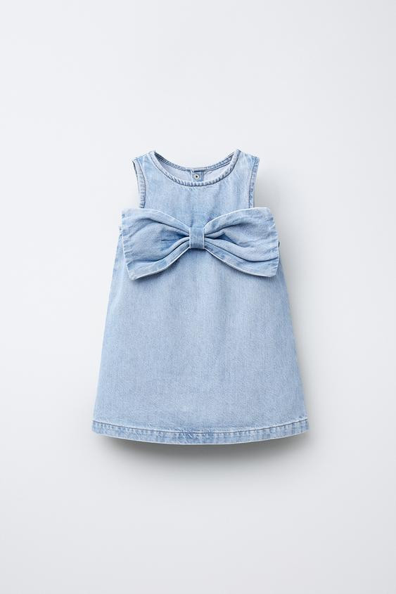 DENIM BOW DRESS | Zara US