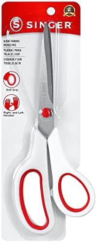 Amazon.com: SINGER Fabric Scissors with Comfort Grip, 1-pack, Red & White | Amazon (US)