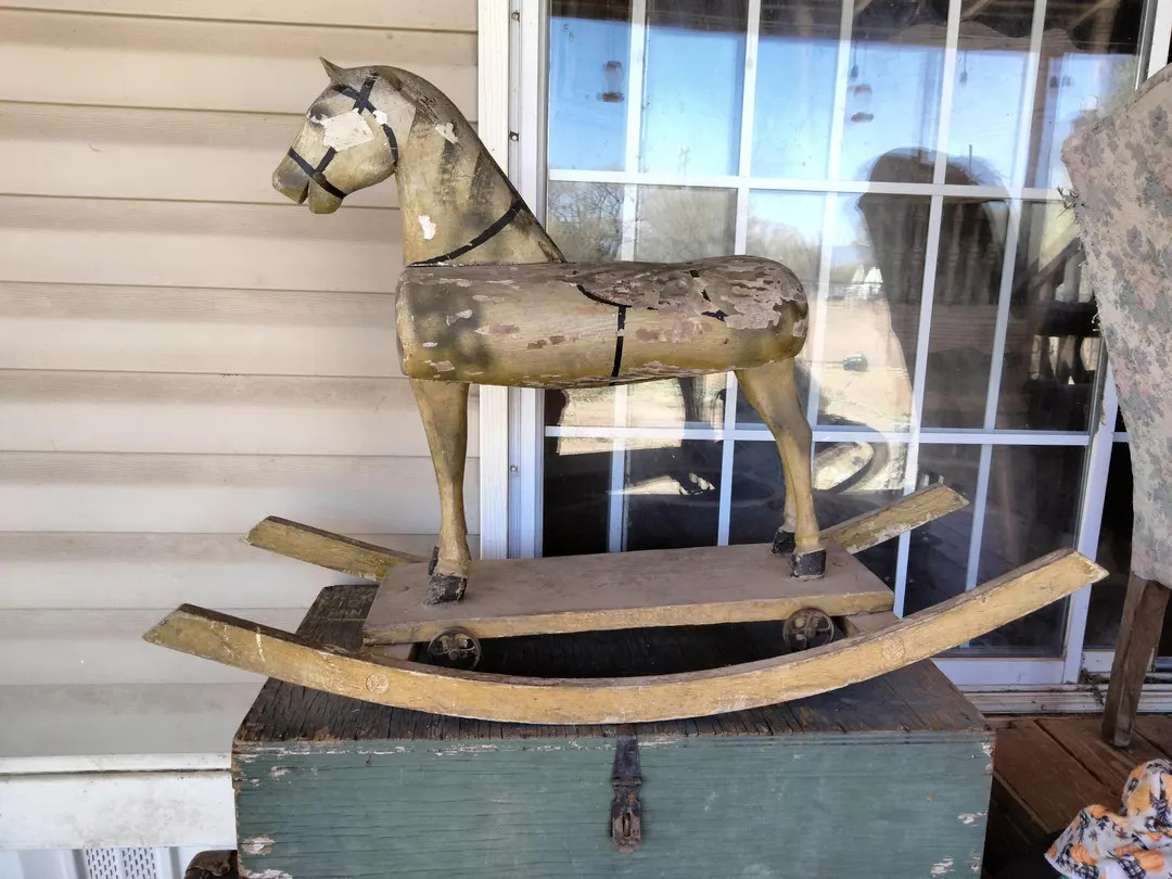 Antique Victorian Era Rocking Horse - Etsy | Etsy (US)