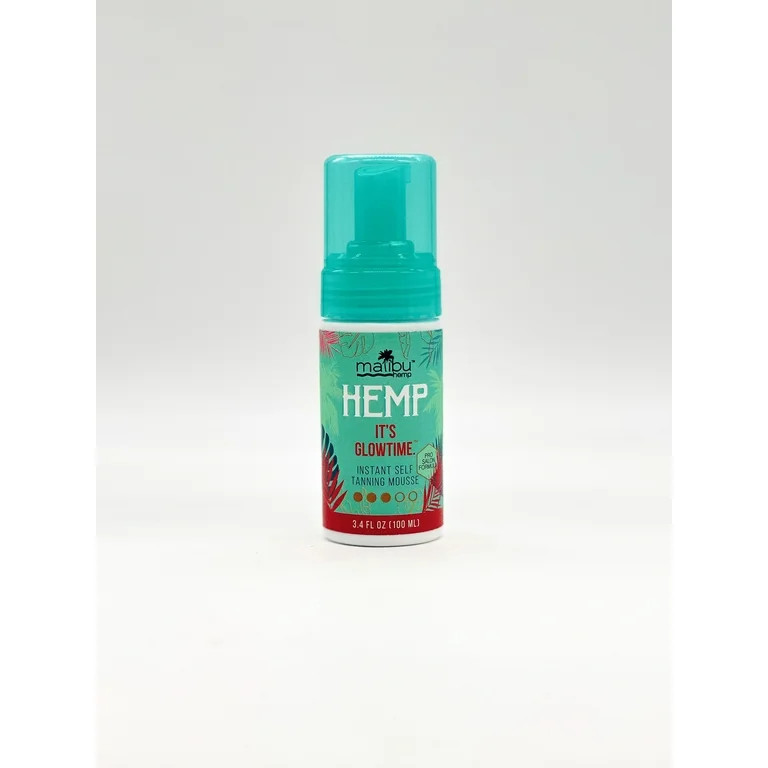 Malibu Hemp Sunless Tanning Mousse Medium Let's Glow Crazy 3.4oz | Walmart (US)
