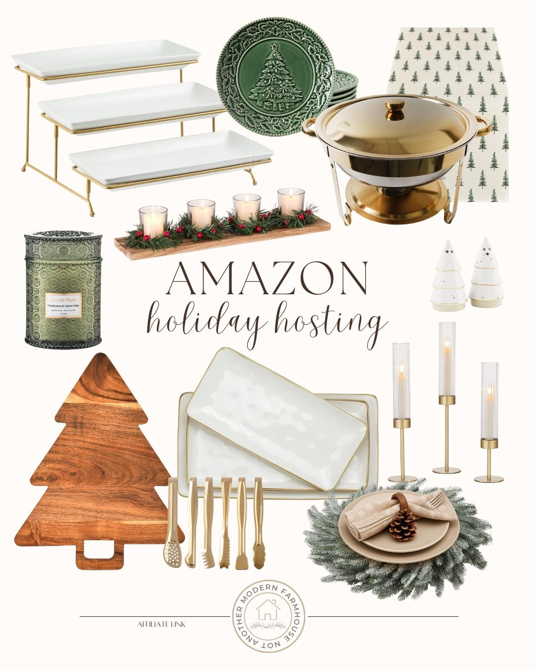 Amazon holiday hosting essentials 🎄 Christmas party, dinner, kitchen essentials, serving tray, serveware, Thanksgiving, table setting, affordable home finds. 

 #LTKHoliday #LTKHome #LTKParties