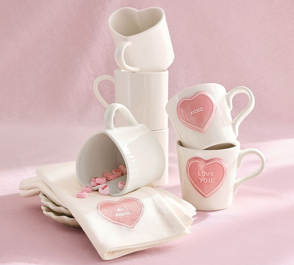Sweet little details that make everyday moments feel special 🤍 These heart-shaped mugs, napkins, candles, and serveware from Pottery Barn are perfect for Valentine’s Day, Galentine’s, or just adding a soft romantic touch to your kitchen or table. Everything is linked for easy gifting or decorating 💗

pottery barn, Valentine’s Day decor, heart mugs, romantic table decor, gift ideas, kitchen styling, pink decor, cozy home, seasonal decor

#LTKfoodie #LTKHome #LTKValentine