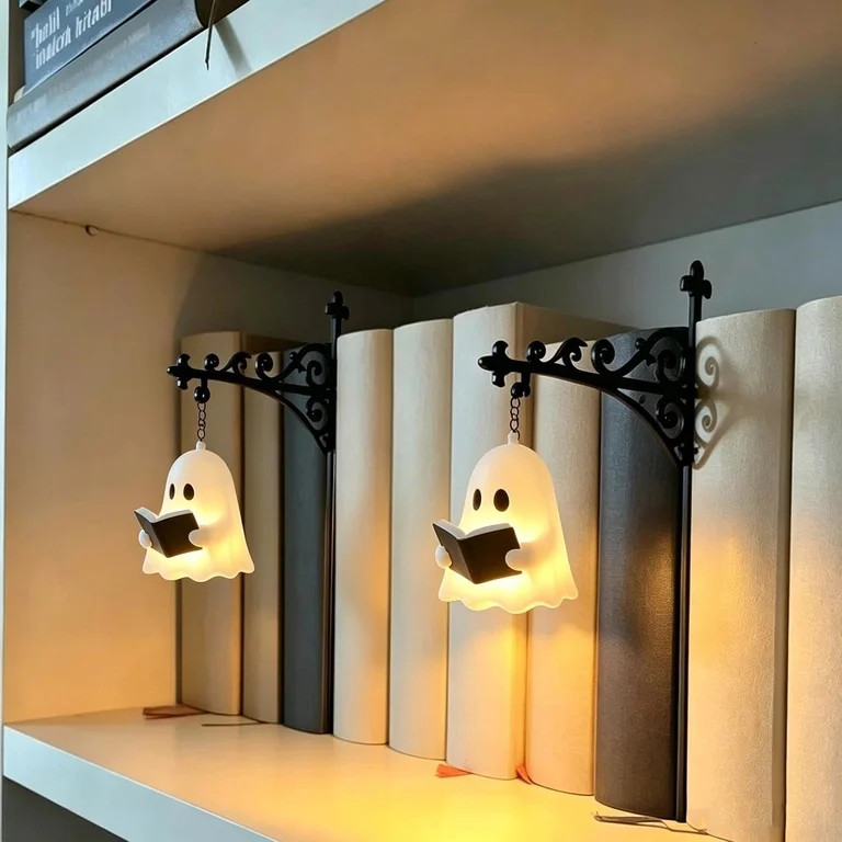 Library Lantern LED Bookend Light, Vintage Bookshelf Decorative Reading Lamp Ornament for Home Li... | Walmart (US)