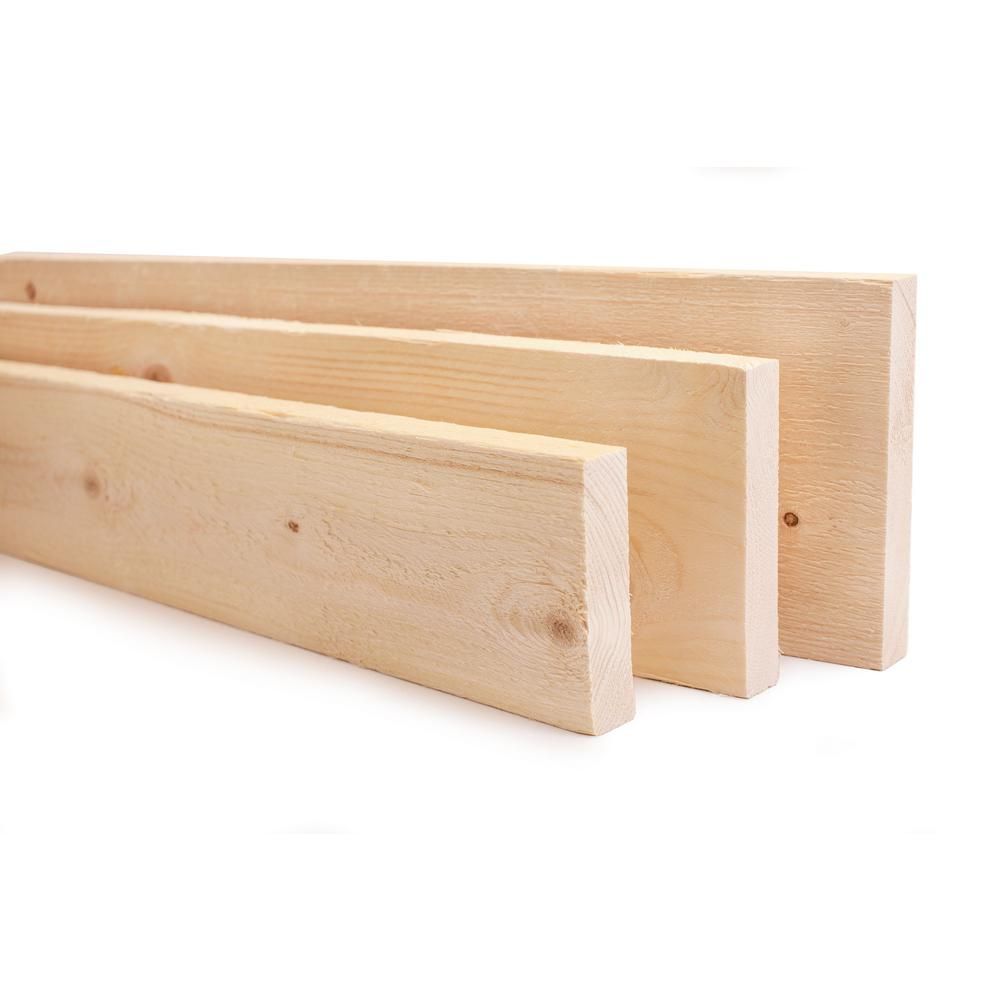 1 in. x 4 in. x 6 ft. S4S White Wood Board | The Home Depot