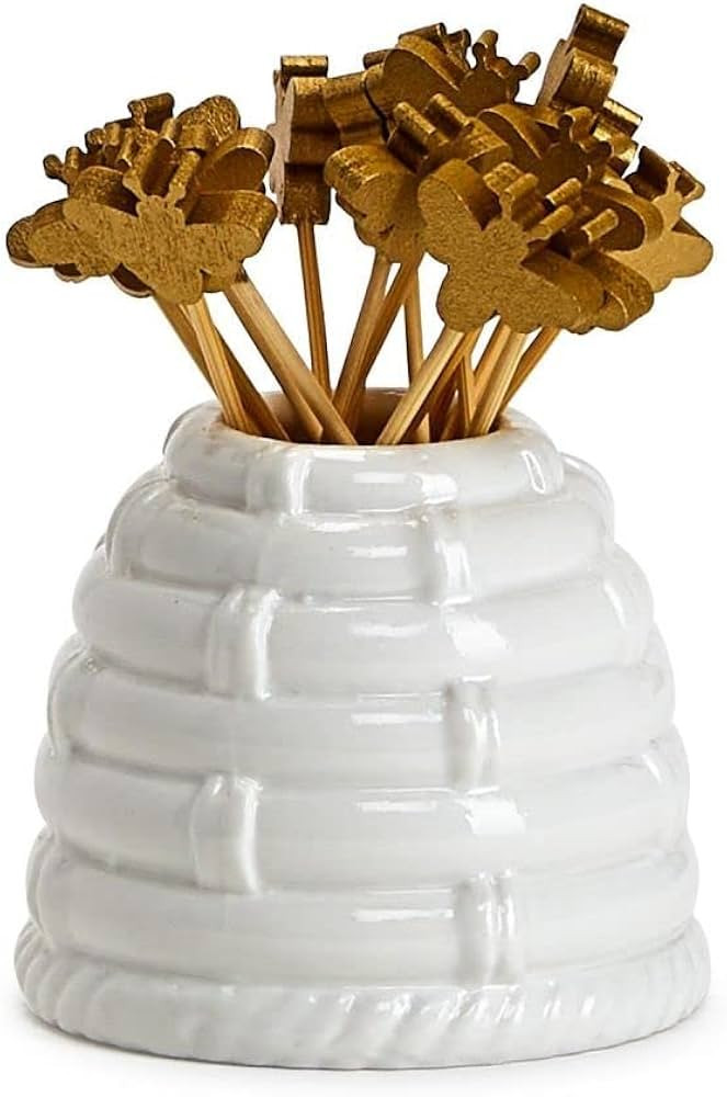 Two's Company Beehive Pick Holder with 20 Bee Picks in Gift Box | Amazon (US)