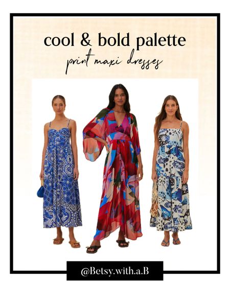 Farm Rio maxi dresses in cool & bold, winter palette colors. 


#LTKStyleTip #LTKTravel #LTKSeasonal