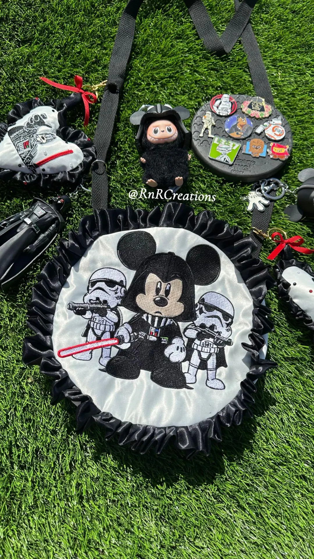 Star Wars Mouse- Embroidered Ruffle Bag - Etsy | Etsy (Global)