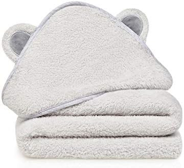 Natemia Bamboo Hooded Baby Bath Towel | Highly Absorbent, Soft Baby Towel for Newborns , Infants ... | Amazon (US)