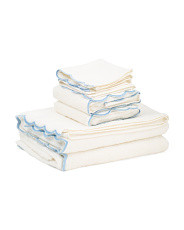 Made In Turkey 6pc Scalloped Embroidered Towels Bundle | Bed & Bath | Marshalls | Marshalls