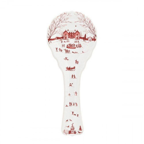 Juliska Country Estate Winter Frolic Ruby Spoon Rest 10"L, 4"W, 0.75"H | Gracious Style