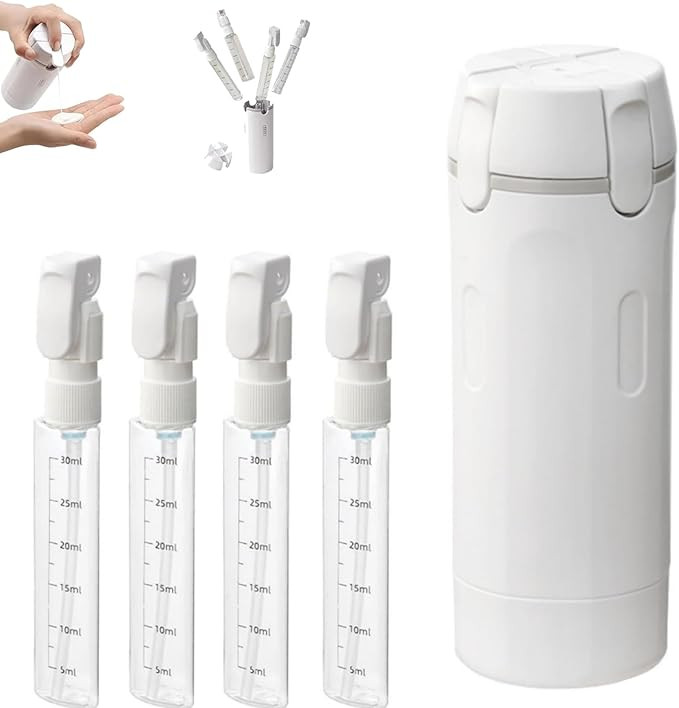 HISKI 4 in 1 Travel Bottles for Toiletries,Portable Travel Toiletries Bottle Set, Portable Contai... | Amazon (US)