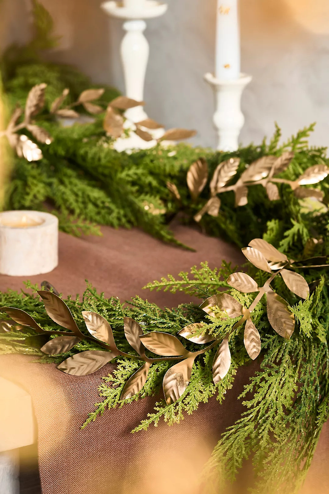Laurel Leaves Iron Garland | Anthropologie (US)