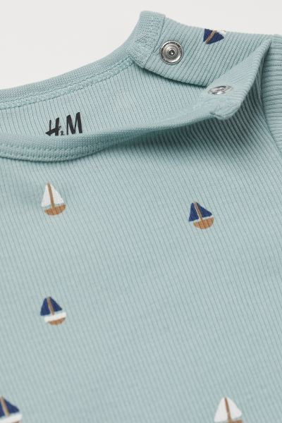 Patterned ribbed set | H&M (UK, MY, IN, SG, PH, TW, HK)