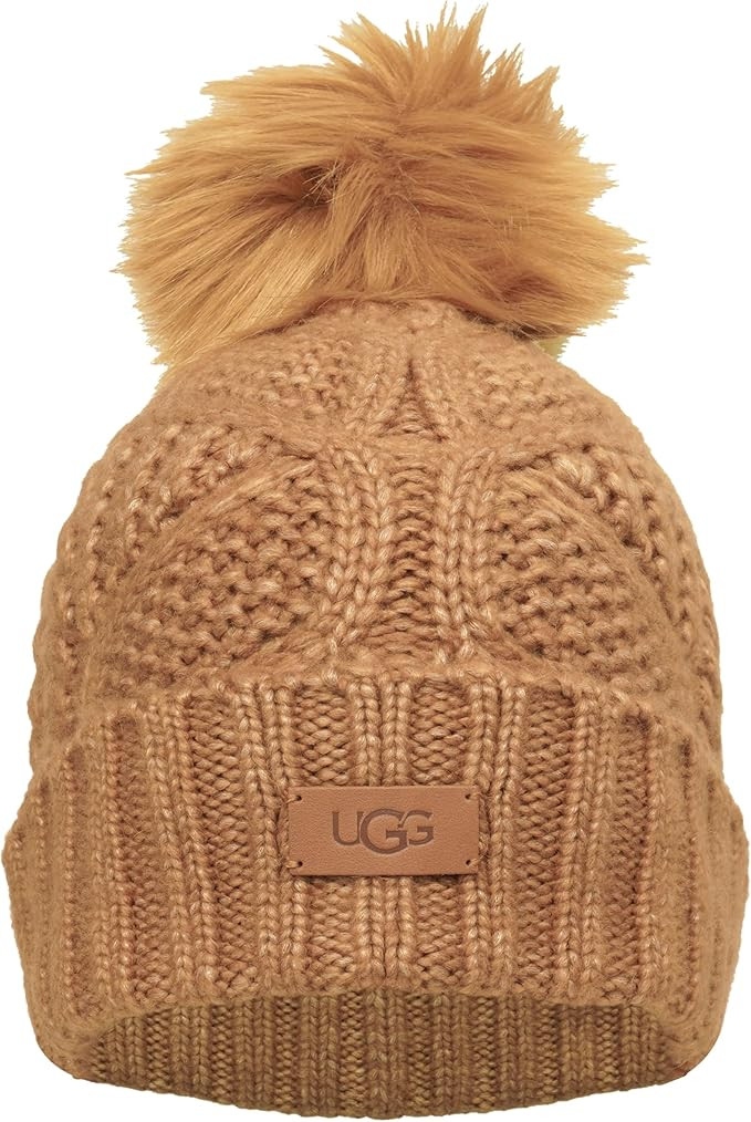 UGG Women's Cable Pom Beanie | Amazon (US)