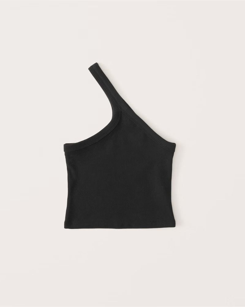Women's Ribbed Asymmetrical Tank | One Shoulder Tanks | Abercrombie & Fitch (US)