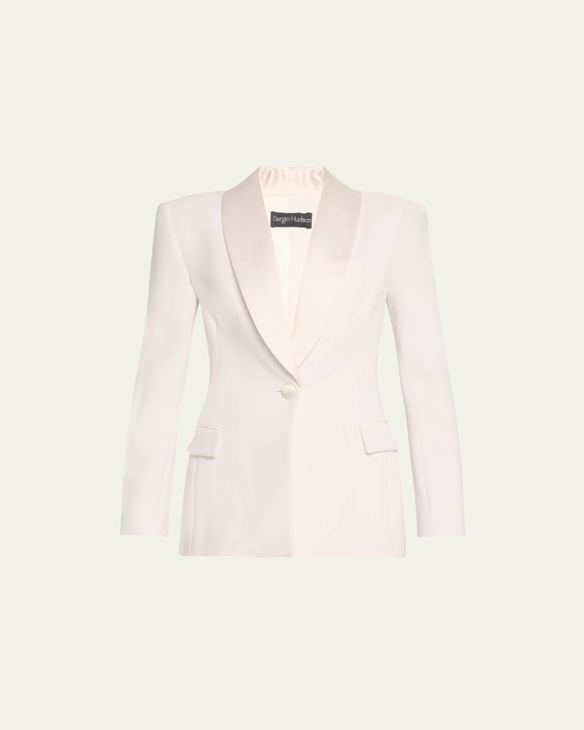 Satin Shawl Lapel One-Button Blazer | Bergdorf Goodman