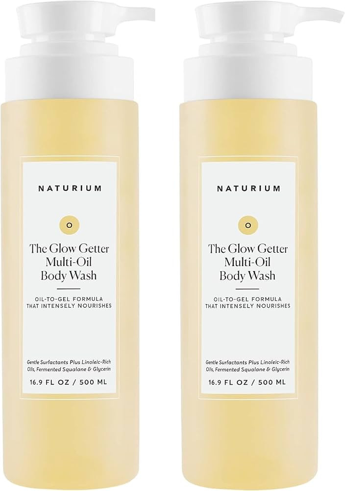 Naturium The Glow Getter Multi-Oil Hydrating Body Wash, Gentle Cleanser, 16.9 oz (Duo 2-Pack) | Amazon (US)