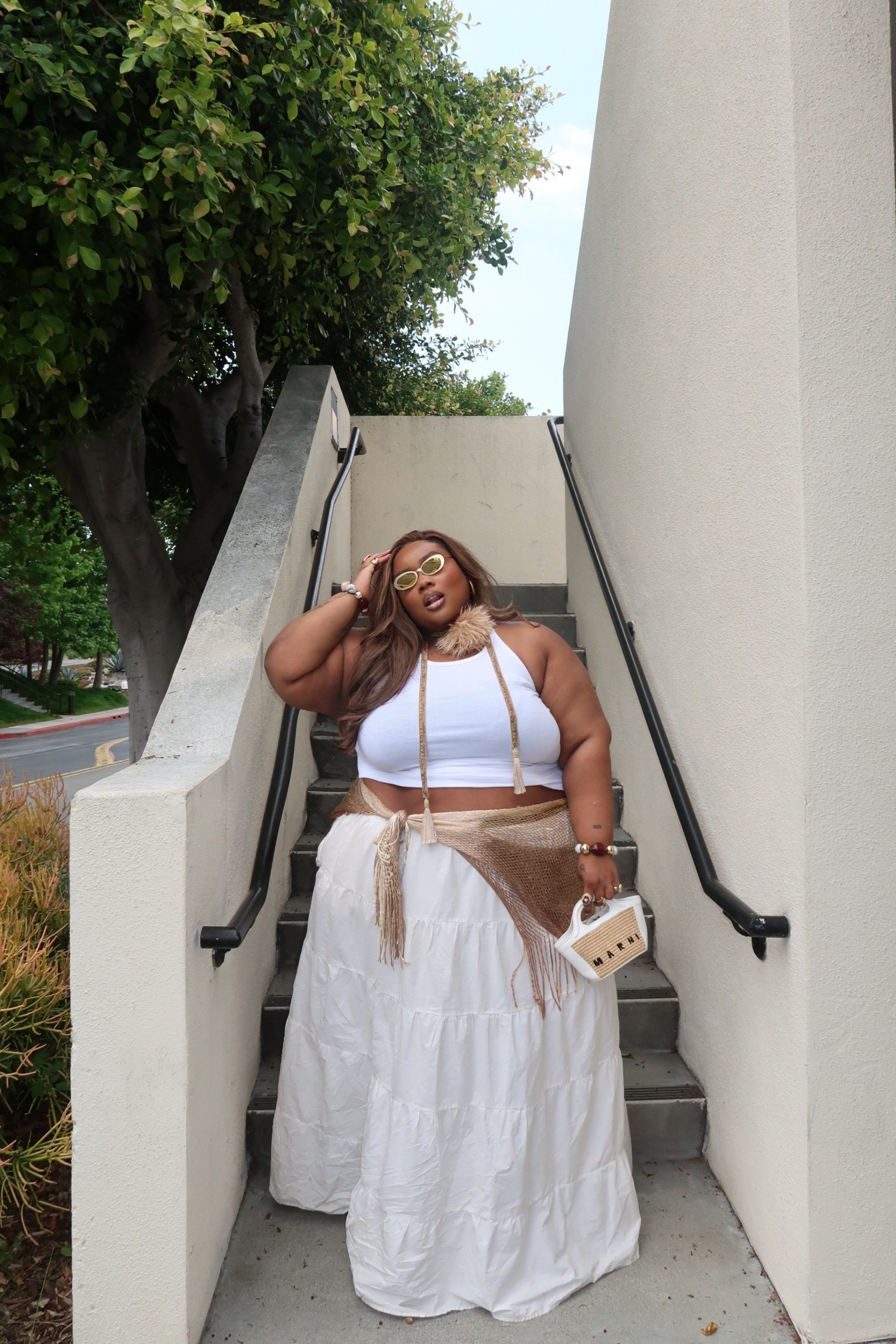 Easy, breezy boho summer outfit 🤎🌾 summer outfits, vacation outfits, plus size summer outfit, plus size maxi skirt, plus size ootd

#LTKPlusSize #LTKStyleTip #LTKItBag