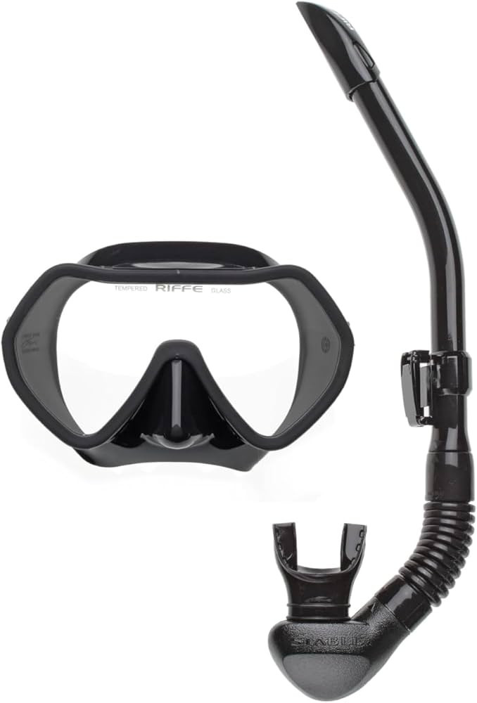 Riffe Frameless mask, Stable Snorkel, Black Combo Kit | Amazon (US)