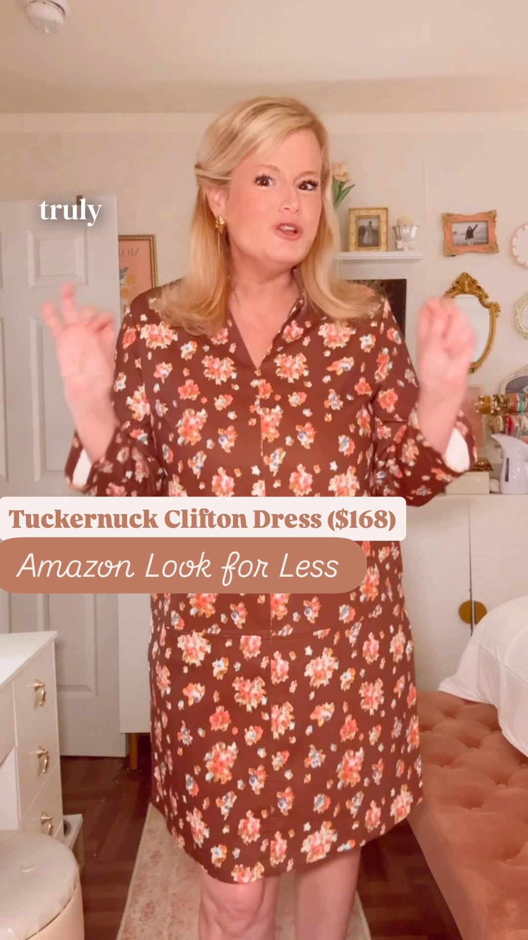 Amazon Tuckernuck Dupe — Clifton Dress Lookalike Under $20 (Original $168+)
This Amazon dress is the Clifton lookalike you’ve been waiting for — polished, preppy, and effortless… but for under $20 instead of over $168. 🤯 

The silhouette, the tailored details, the preppy ease — it’s giving Tuckernuck energy without the Tuckernuck price tag. 🍁

I tried it on in the large, and it fits beautifully — flattering without being clingy, with just the right structure to feel elevated. Perfect for fall events, work-to-weekend wear, or styled with boots for a chic seasonal look. 👢

✨ Why this is a must-shop dupe:
Lookalike for the Tuckernuck Clifton Dress ($168)

Amazon find for under $20 (!!)

Polished + preppy silhouette, easy to style

Chic fall staple that looks way more expensive than it is

If you love Tuckernuck style but want to keep your budget chic, this is the one you don’t skip. Stock is full right now, but finds like this never last once the internet catches on. Tap to shop before your size disappears. ✨

tuckernuck dupe, tuckernuck look for less, tuckernuck clifton dress dupe, tuckernuck amazon dupe, amazon preppy dress, amazon tuckernuck lookalike, affordable fall dresses, preppy fall fashion, amazon fashion finds, designer look for less dress, tuckernuck inspired style, tuckernuck look on amazon, polished fall outfits, preppy wardrobe staples, amazon dress try on review, fall capsule wardrobe dress


#LTKSaleAlert #LTKSeasonal #LTKFindsUnder50