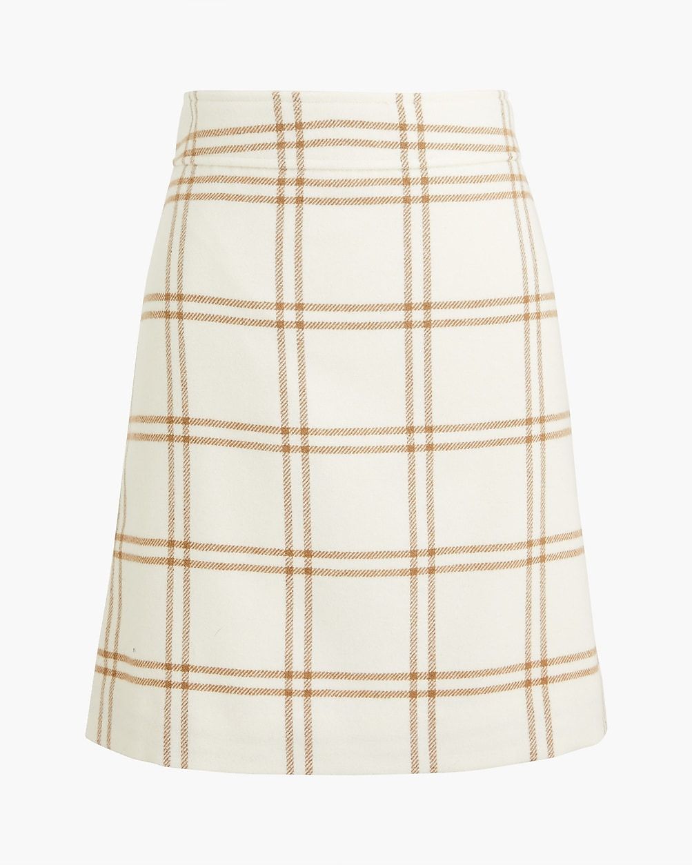 Plaid wool-blend A-line mini skirt | J.Crew Factory