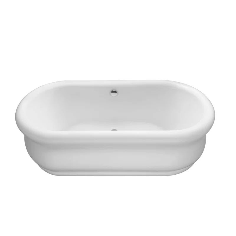 S201DM-WH Parisian® 3 65.5" Freestanding Soaking Bathtub | Wayfair North America