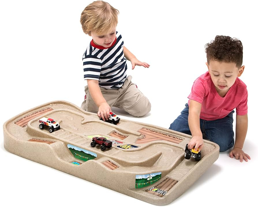 Simplay3 Portable Carry and Go Kids Race Track Toy Car Train Table, 2-Sided No Assembly for Child... | Amazon (US)