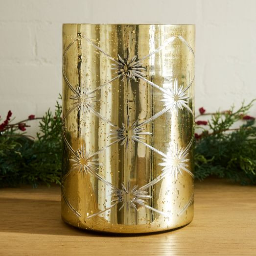 Celeste Cut Glass Hurricanes | West Elm (US)