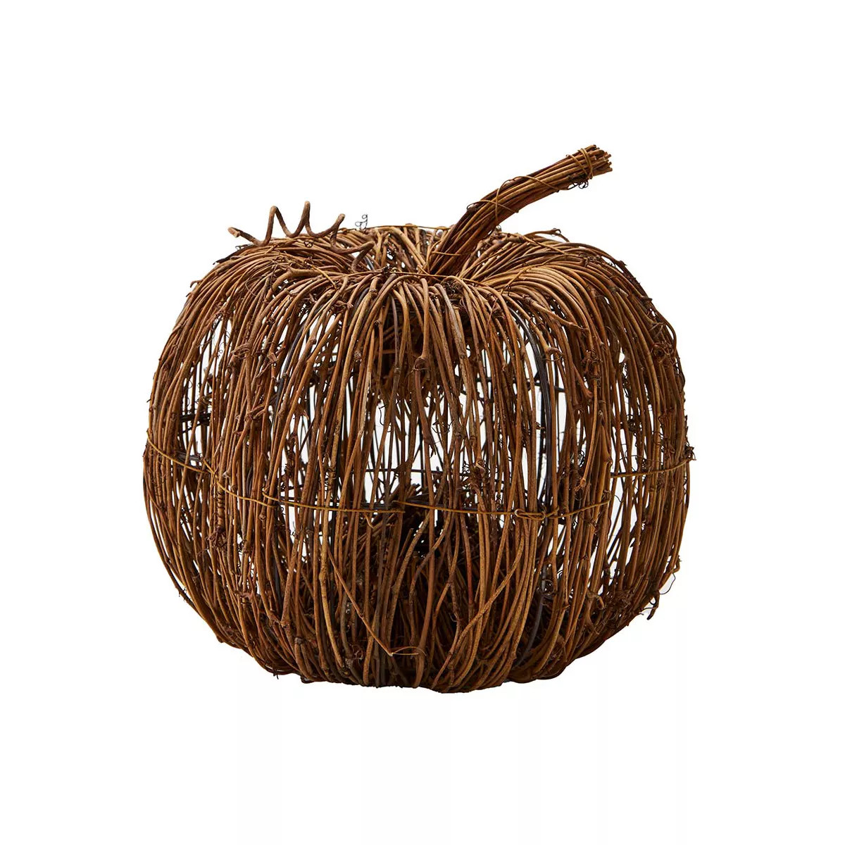 The Lakeside Collection Rattan Lighted Pumpkin - Harvest Halloween Decor for Tabletops, Mantles | Target