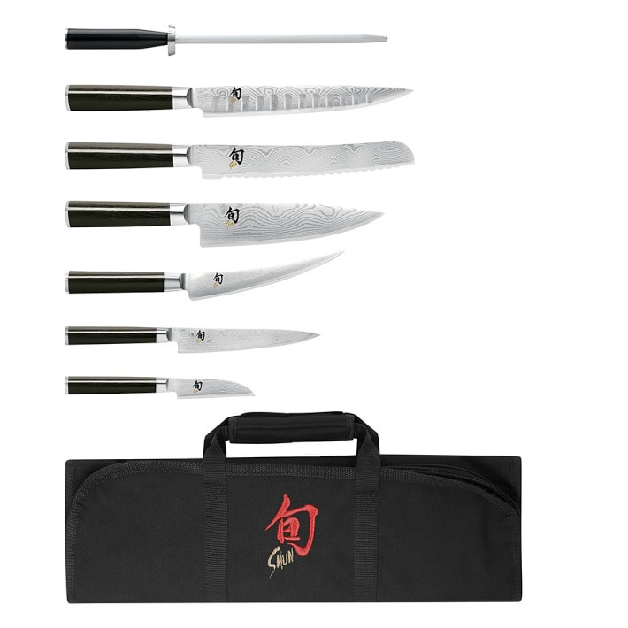 Shun Classic Student Knife Roll, Set of 8 | Williams-Sonoma