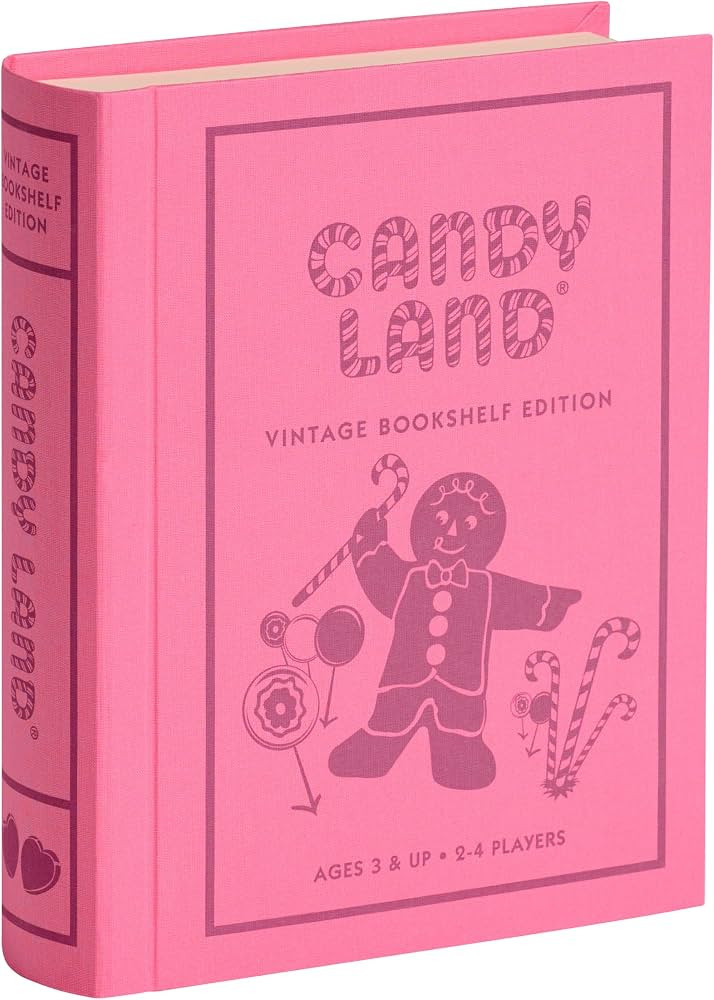 Candy Land Vintage Bookshelf Edition by WS Game Company, Classic Board Games for Kids with Linen-... | Amazon (US)