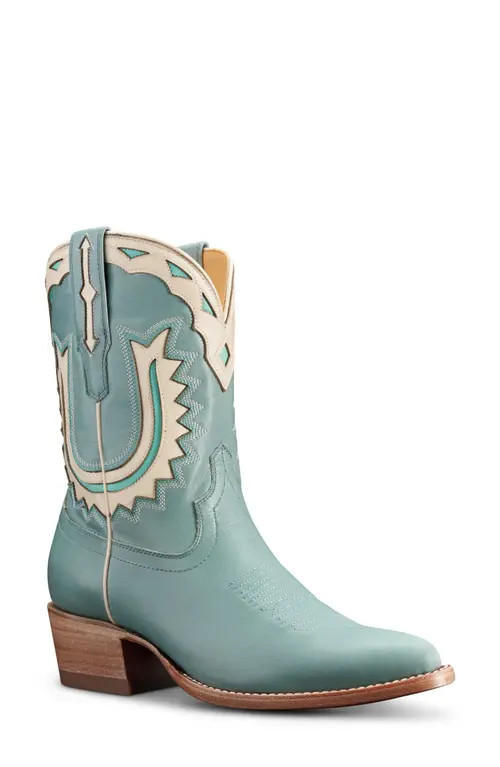 Tecovas The Jolene Western Boot in Seafoam /Bone at Nordstrom, Size 6.5 | Nordstrom