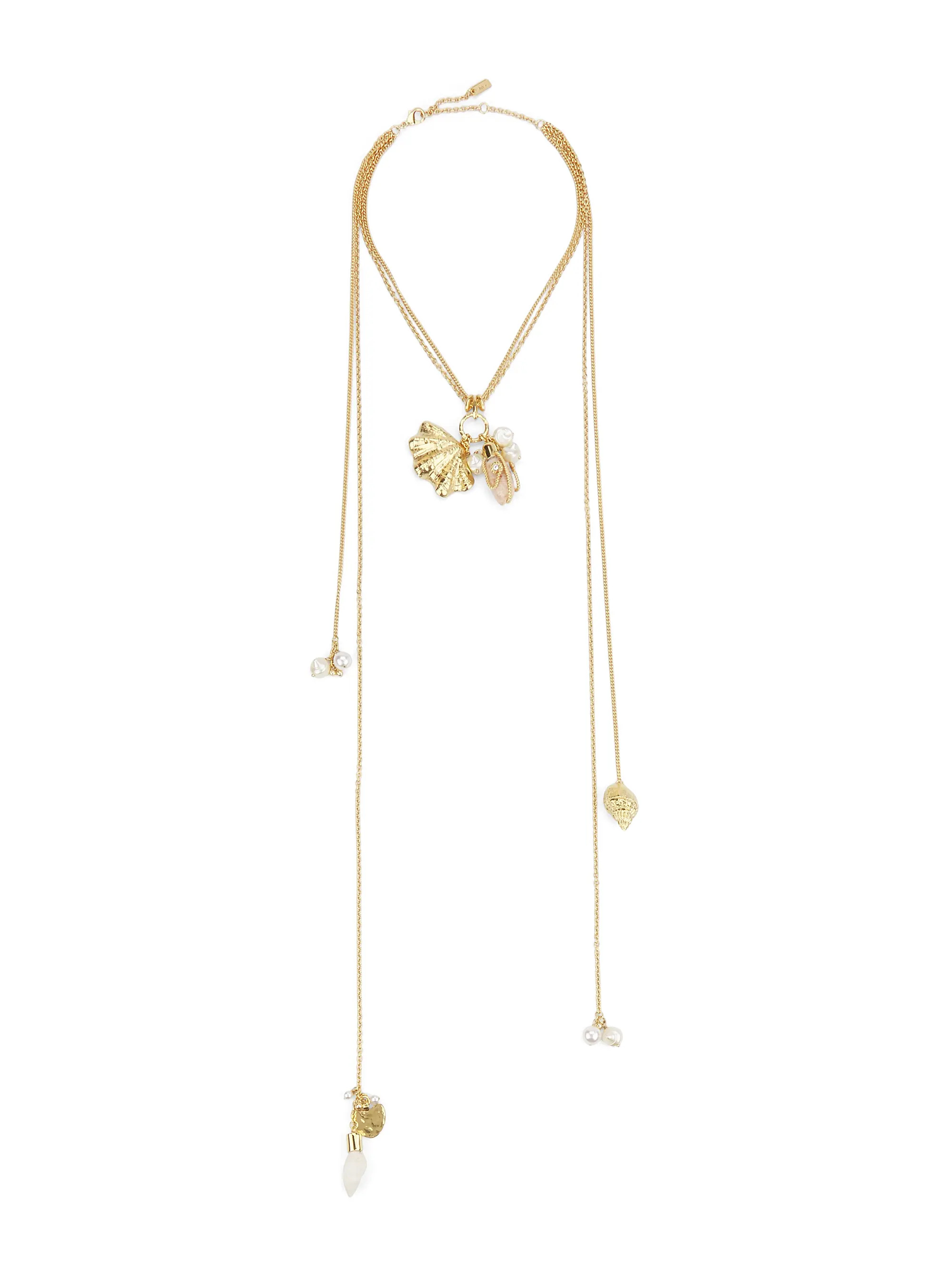 Goldtone, Pearl & Shell Necklace | Saks Fifth Avenue