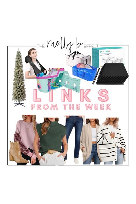 Links from this week!!! 

7ft pencil tree- OBSESSED
And only $70 🥳

The famous back massager is in crazy sale

Gabby cruise ship is on my daughters list & on sale

Storage bags are perfect for storing Christmas gifts as they come in, and of course pillows, blankets and moving!!! 

Our gym mats on major sale

We looove these smart plug ins

Boots, obsessed and very comfortable, size up one 

Loving all these new Amazon tops, all TTS (oversized not fitted)

Old navy bootcut Jeans 😍 TTS

#LTKsalealert #LTKHoliday #LTKGiftGuide