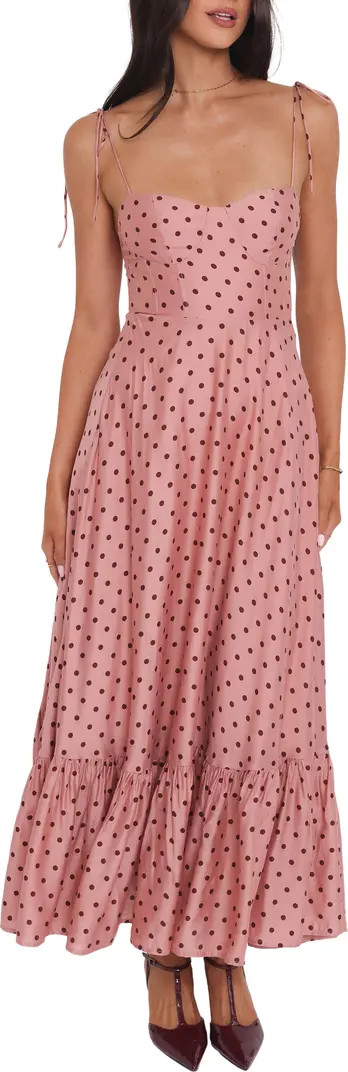 Ayana Polka Dot Fit & Flare Midi Dress | Nordstrom