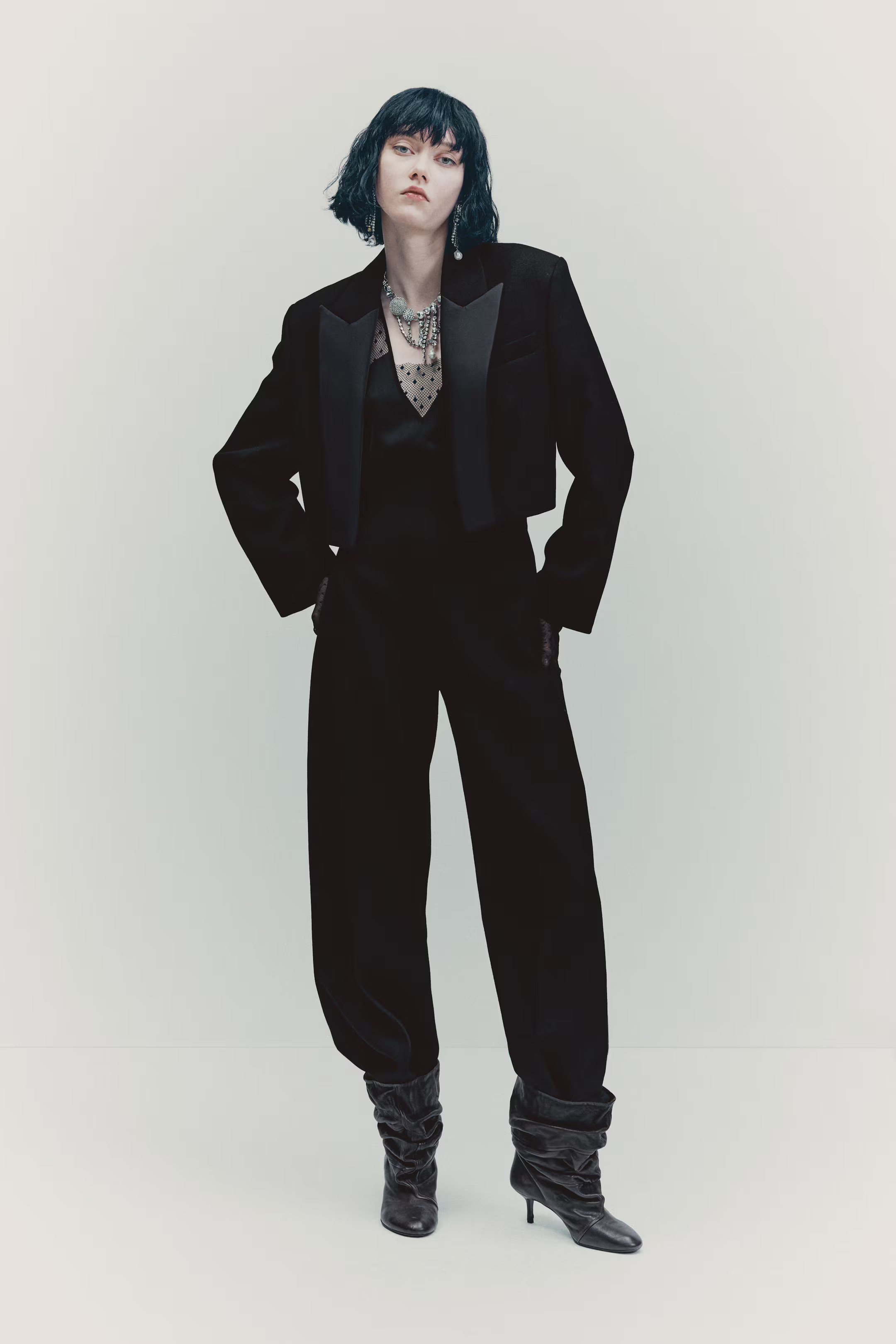 Slit-Detail Wool Pants | H&M (US + CA)