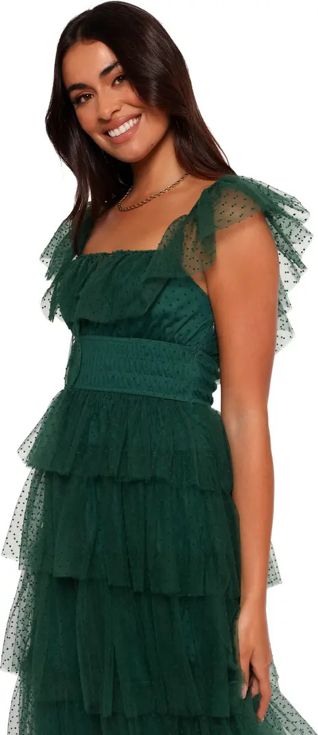 Petal & Pup Belle Swiss Dot Tulle Tiered Maxi Dress | Nordstrom | Nordstrom